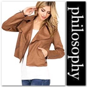 Philosophy Faux Suede Moto Jacket